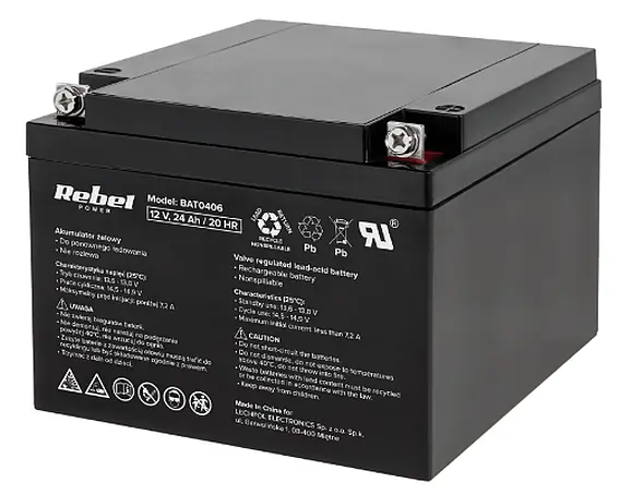 Akumulator żelowy 12V 24 Ah BAT0406